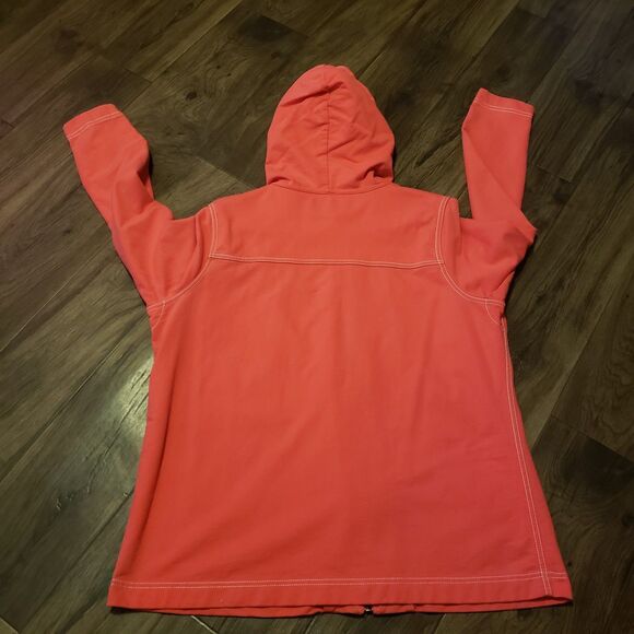Jones New York  Full Zip Hooded Orange / Pink Jacket Women's Sz 1X - Picture 3 of 5